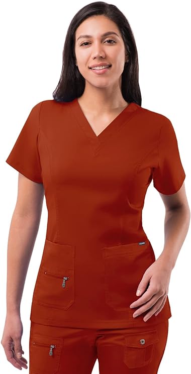 WOMENS ELEVATED V-NECK SCRUB TOP