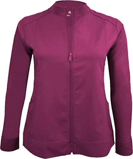 WOMENS ULTRA SOFT STRETCH ZIP UP SCRUB JACKET