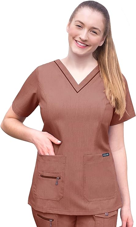 WOMENS ELEVATED V-NECK SCRUB TOP