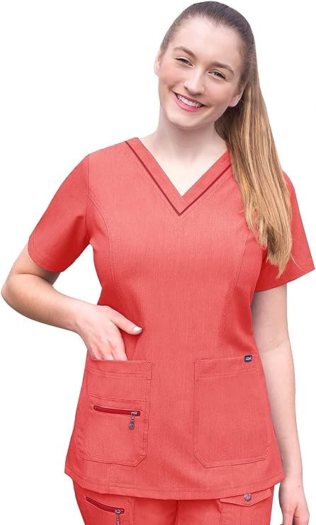 WOMENS ELEVATED V-NECK SCRUB TOP