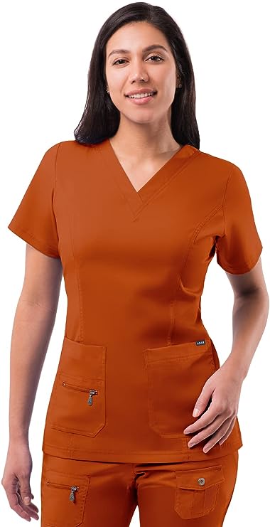 WOMENS ELEVATED V-NECK SCRUB TOP