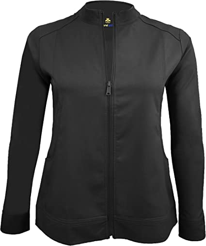 WOMENS ULTRA SOFT STRETCH ZIP UP SCRUB JACKET