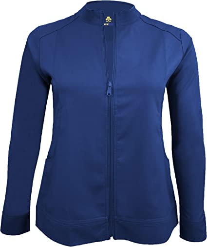 WOMENS ULTRA SOFT STRETCH ZIP UP SCRUB JACKET