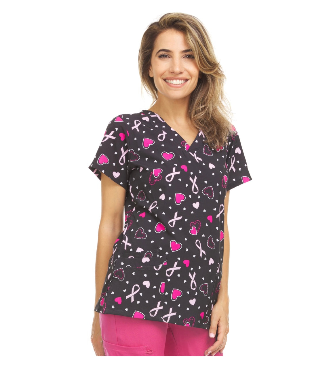 Hearts & Ribbons Scrub Top