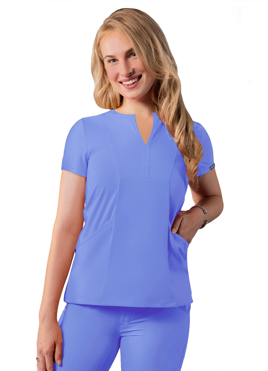 Womens Notched V-Neck Top