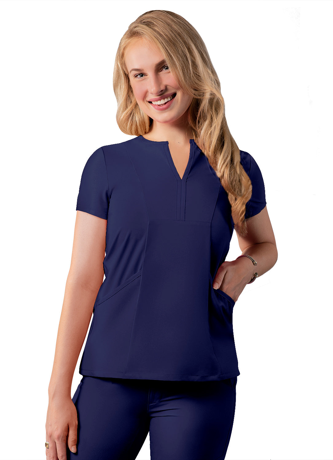 Womens Notched V-Neck Top