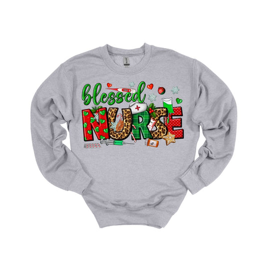 Blessed Nurse Holiday Sweatshirt